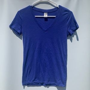 Blue V-Neck Top